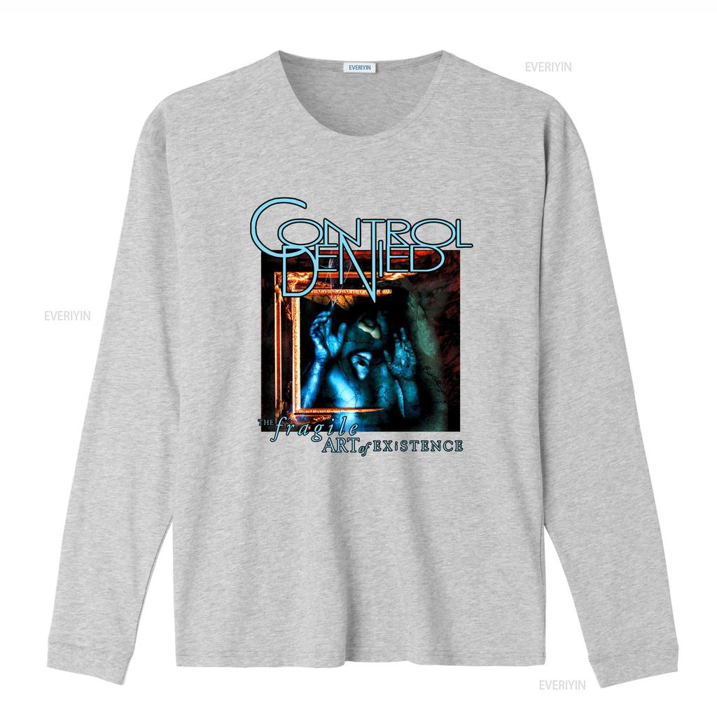 CONTROL DENIED The Fragile Art of Existence T Shirt for Rock Band Fans Vintage Washed Unisex Homme Breathable Casual Soft