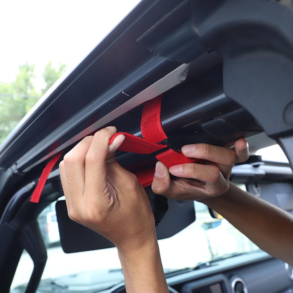 Car Door Top Grab Handle With Storage Bag For Jeep Wrangler  BJ40 Interior Accessories