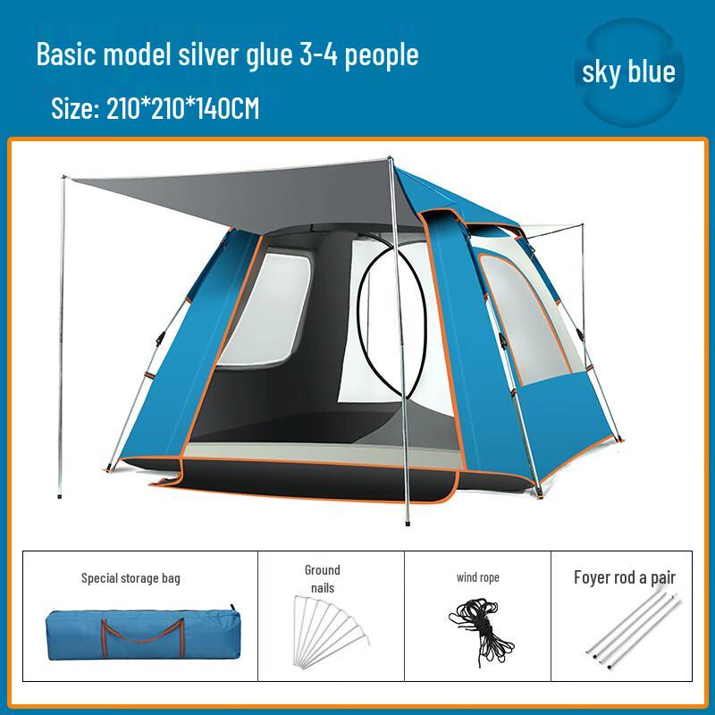 OLOMM Automatic Camping Tent with Porch