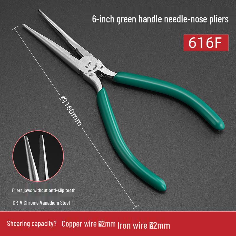 5" & 6" Premium Needle-Nose Pliers Set for Jewelry - Round, Bent, Flat Nose, Toothless Mini Pliers
