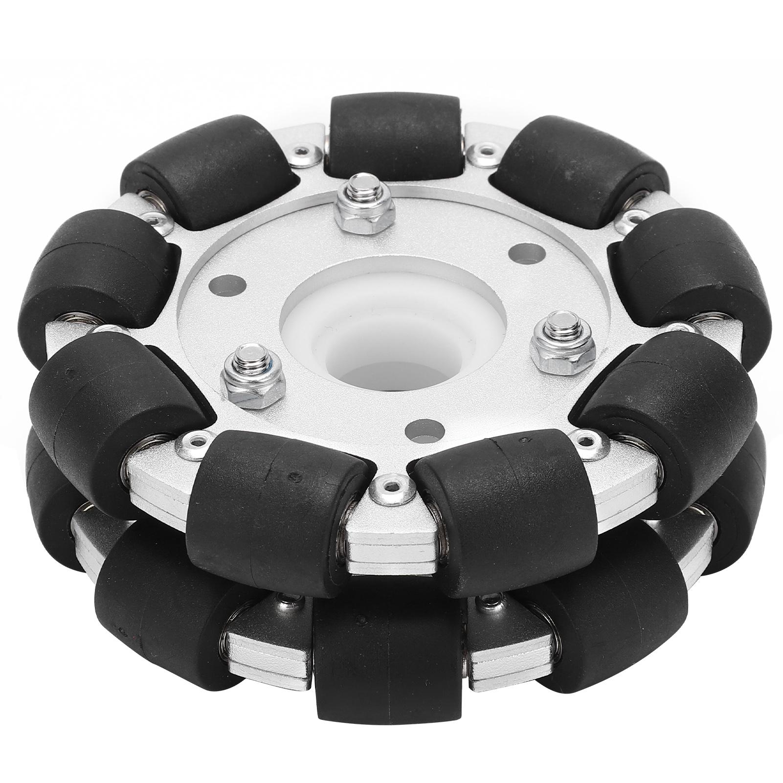 

100мм Подвійне алюмінієве всенаправлене колесо Вантажопідйомність 30 кг для платформного роботизованого комплекту 14054