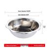 Zebian 32cm Edelstahl Zwei-Geschmacks geteilter Hot Pot