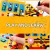 Busy Board Sensory Montessori Toys LED Light Switches Sounds Busy Board Bus Early Education Toy for Children Interactive Game