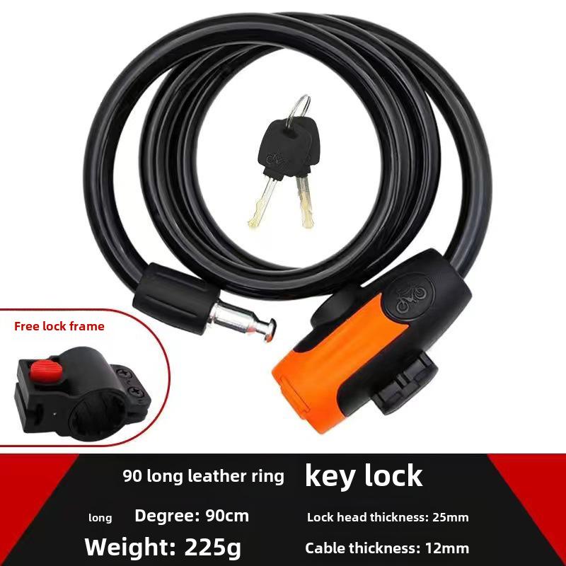 Přenosný zámek s heslem proti krádeži pro kola a elektromobily - silné ocelové lano