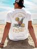 2026 Summer Men's Beverage Print Pattern T-shirt Cotton Casual Stylish Streetwear Oversized Suitable for Any Occasion