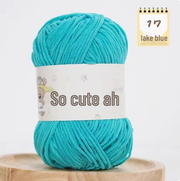 Süße matte Chenille-Wollkugel: Feines Eisstreifen-Garn für DIY-Häkelpuppen & Decken