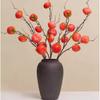Artificial Flower Fruits Mini Persimmons Green Plants Fake Persimmons Living Room Decorations Persimmon Trees Fake Flowers