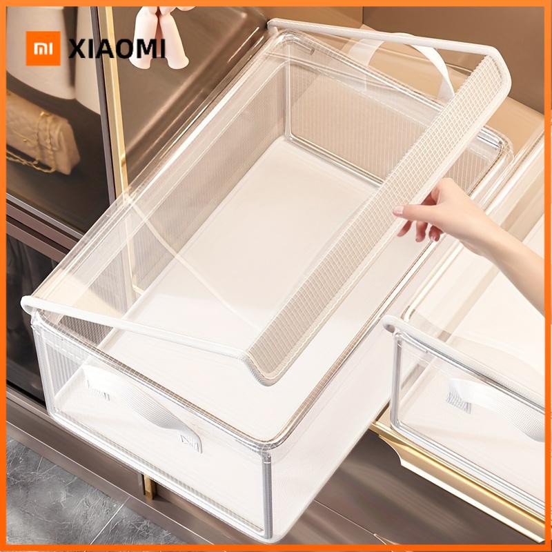 Xiaomi Jumbo PVC Opbevaringsboks med Låg - Ekstra Stor, Foldbar & Støvtæt Organizer til Tøj, Perfekt til Kollegieværelse, Under Sengen & Sæsonbestemt Opbevaring