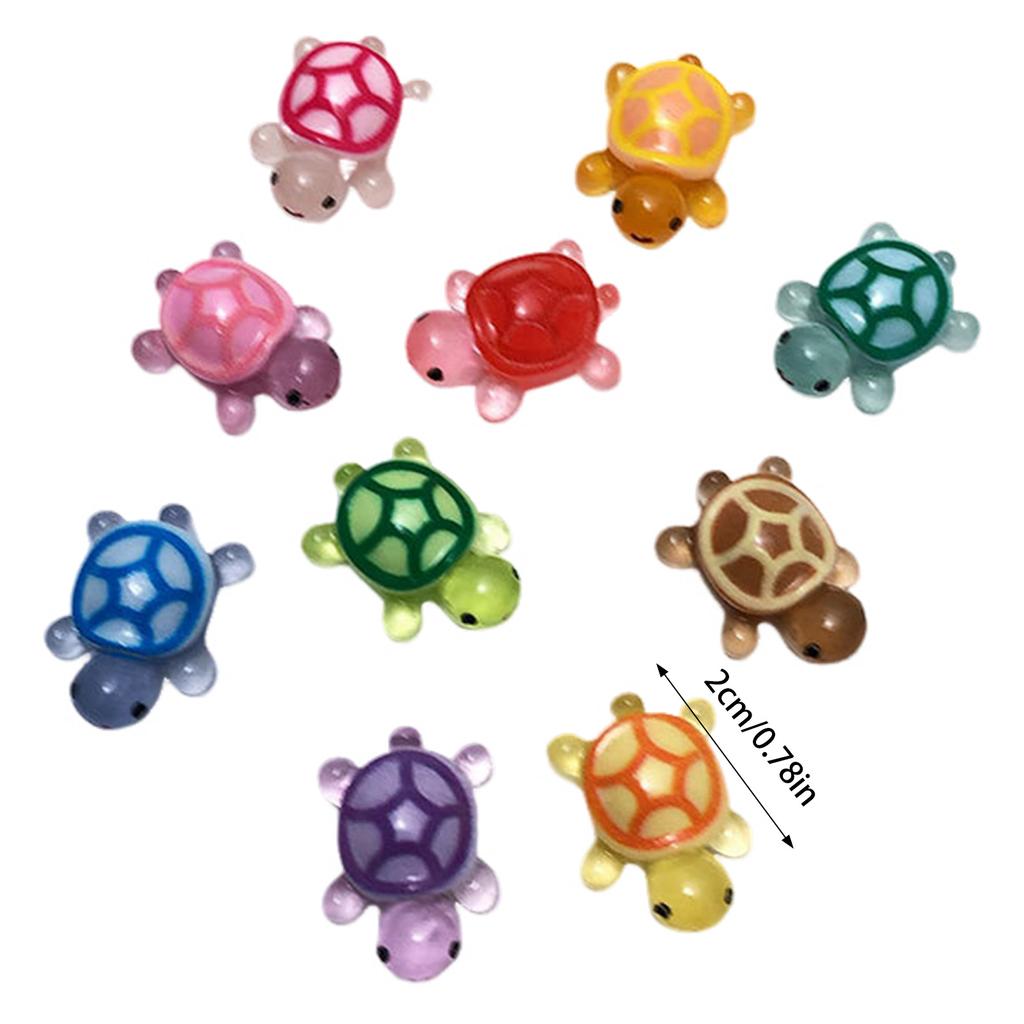 Mini Resin Turtles Figurines Landscape Gardening Ornaments Charming Turtles Statues Suitable for Decorating Garden Patio