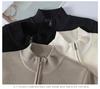 Men's Trendy Woolen Half-Zip Sweater with Velvet Lining - Warm Stand Collar Knitwear