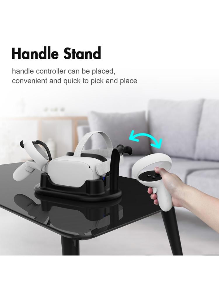 Stație de încărcare magnetică, suport de depozitare cu încărcare rapidă pentru 2 ochelari VR, accesorii cu mâner magnetic