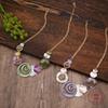 Color Painting Oil Hollow Conch Necklace, Versatile Women's High-end Conch Necklace