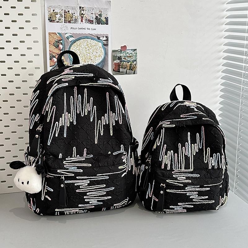 Schoolbag cute girl backpack Korean version ins junior high school student schoolbag nylon sweet wind soft girl lightweight backpack tide