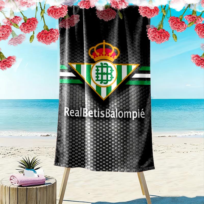 Real Betis Print Beach Towel, Large Soft Quick Dry Towel for Beach Camping Swimming