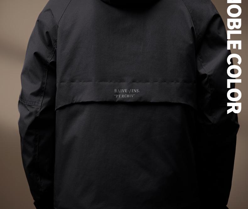 Men's 2025 Autumn/Winter High-End Quilted Thick Cotton Jacket - Trendy Windproof Outdoor Mountaineering Coat