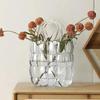 Purse Vase Clear Drinking Glass Decoration Bag Vase for Dining Room Entryway Wedding Party Bookshelf Workplace Restaurant