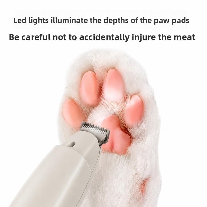 Pet Paw Trimmer Cordless, Small Electric Clipper for Cats Dogs, Low Noise for Grooming Paws Face Eyes