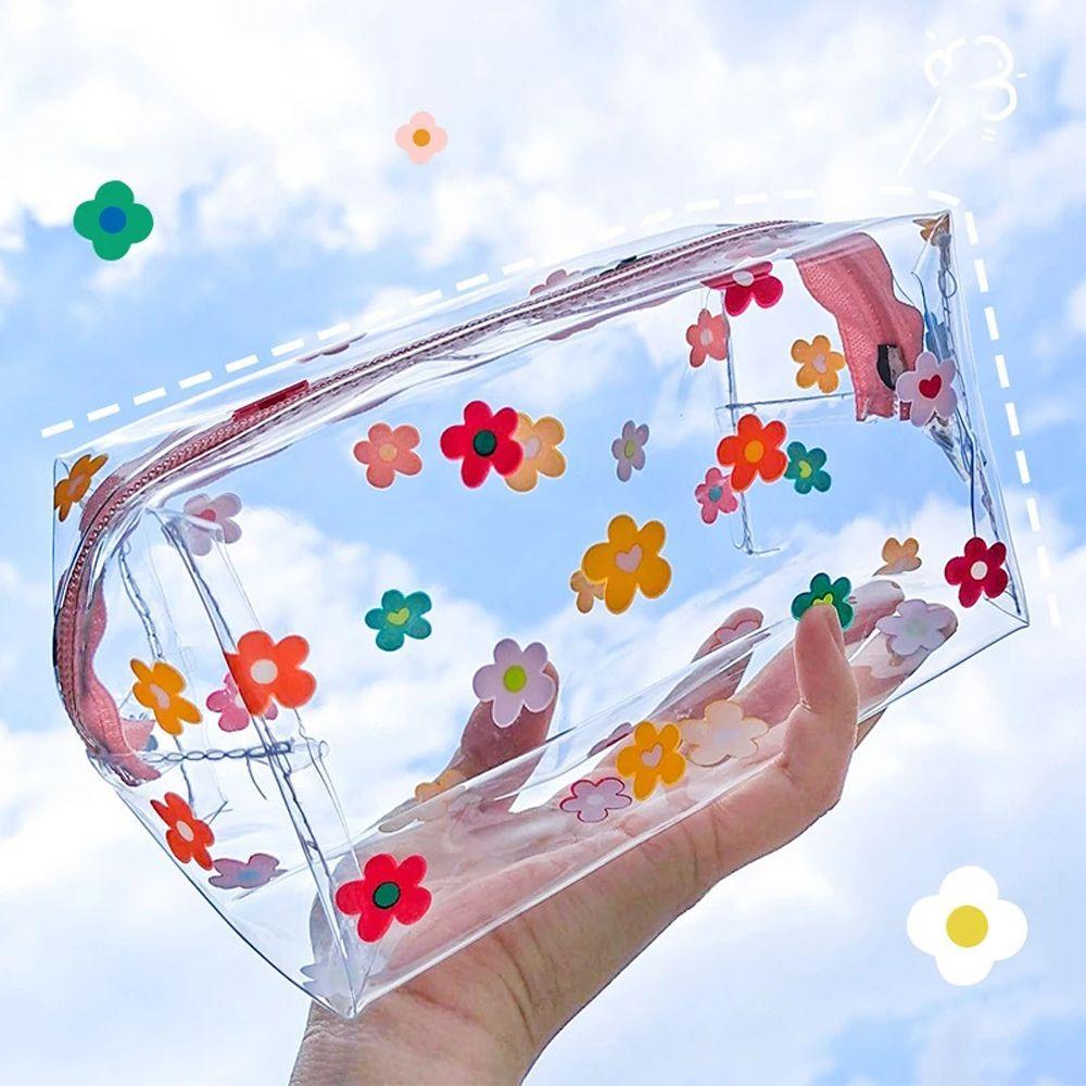 Waterproof Women Bag Big Capacity Transparent Pencil Bag Cosmetic Bag Makeup Bag Pencil Box