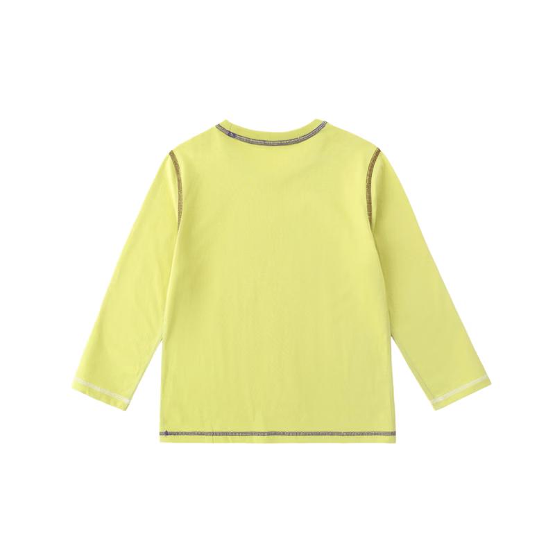 Children's 100% Cotton Long-Sleeve Crew Neck Basic Tee
