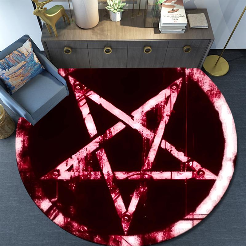 Cartoon Print Round Area Rug,Carpet Rug for Living Room Bedroom Sofa Playroom Decor,Non-slip Floor Mat