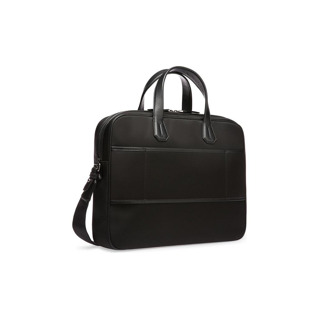 Bally Klassische Rot-Weiß gestreifte minimalistische Business-Polyester-Laptoptasche Herren-Laptoptasche Schwarz CHAND0S-SM-TSP-6220461