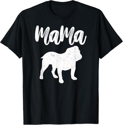 Oude Engelse Bulldog Mama T-shirt Cadeaus Voor Moeder Cadeau Unisex T-shirt