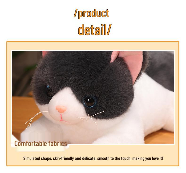 Cartoon Cat Pillow Plush: Large Meowing Sleep Companion for Kids