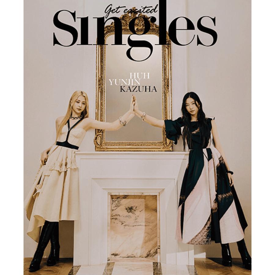 Singles Korea 2023 January LE SSERAFIM KAZUHA, Yunjin Cover, K POP, K STAR