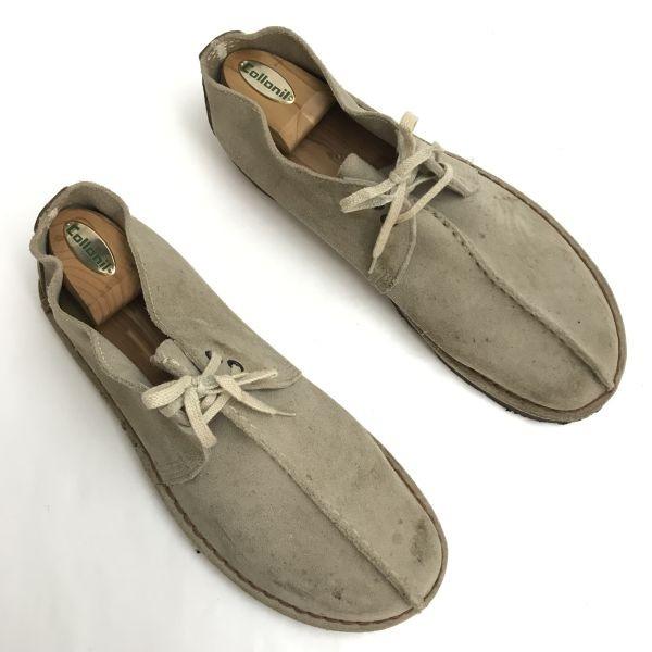 Clarks DESERT TREK Desertné topánky Chukka Béžový semiš Veľkosť 11.5 30.0cm(POUŽITÉ)