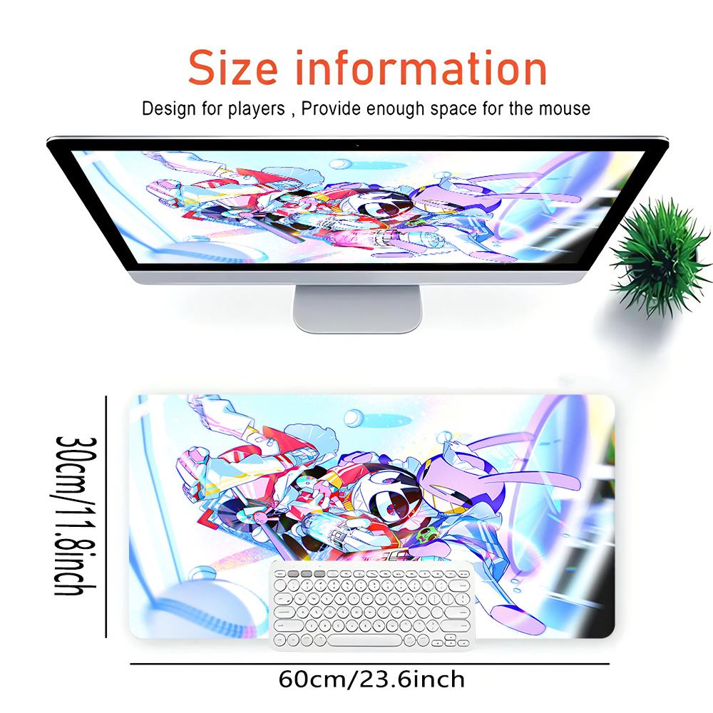 Space Adventure Characters Large Gaming Mouse Pad Nonslip Rubber Base Waterproof Desk Mat For Office Pc Laptop