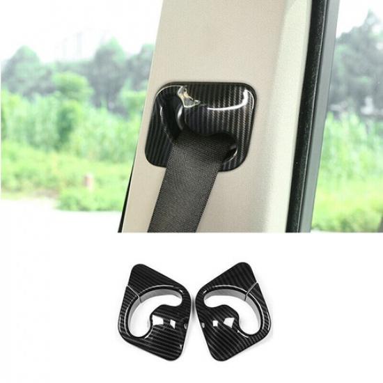 For BMW X5 X6 F15 2014-2018 ABS Carbon Fibe Seat Belt Buckle Adjust Cover Trim