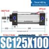 SC63 High Thrust Small Pneumatic Cylinder, Model SC40/50/80/100*125X150X200X500-S