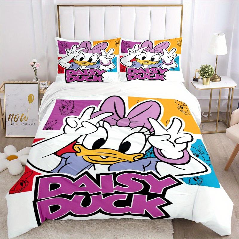 3pcs Daisy Duck Printed Quilt Set Soft and Comfortable Quilt Cover for Bedroom, Guest Room Q014