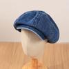 Denim Cotton Newsboy Hat Baker Boy Beret Flat Caps Womens Ladies Octagonal Hat