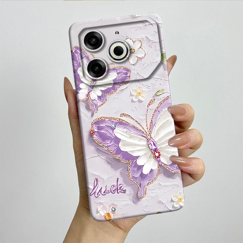 Per Tecno Pova 6 Neo Custodia POVA6NEO Silicone TPU Morbida Custodia per Telefono Verniciata Stampata Antiurto Protettiva Cover Posteriore