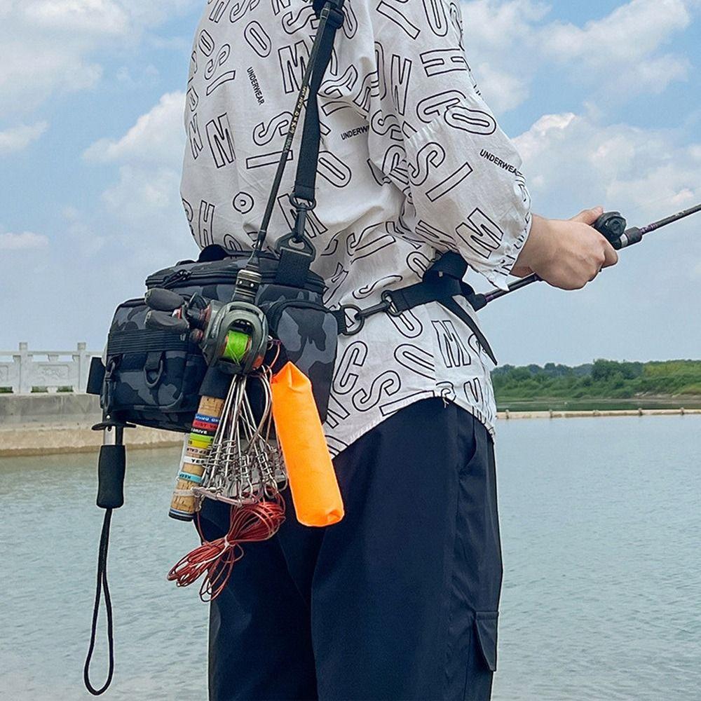Crossbody Fishing Tackle Bags Waist Fanny Fishing Bags Fishing Lure Backpack  Accessories