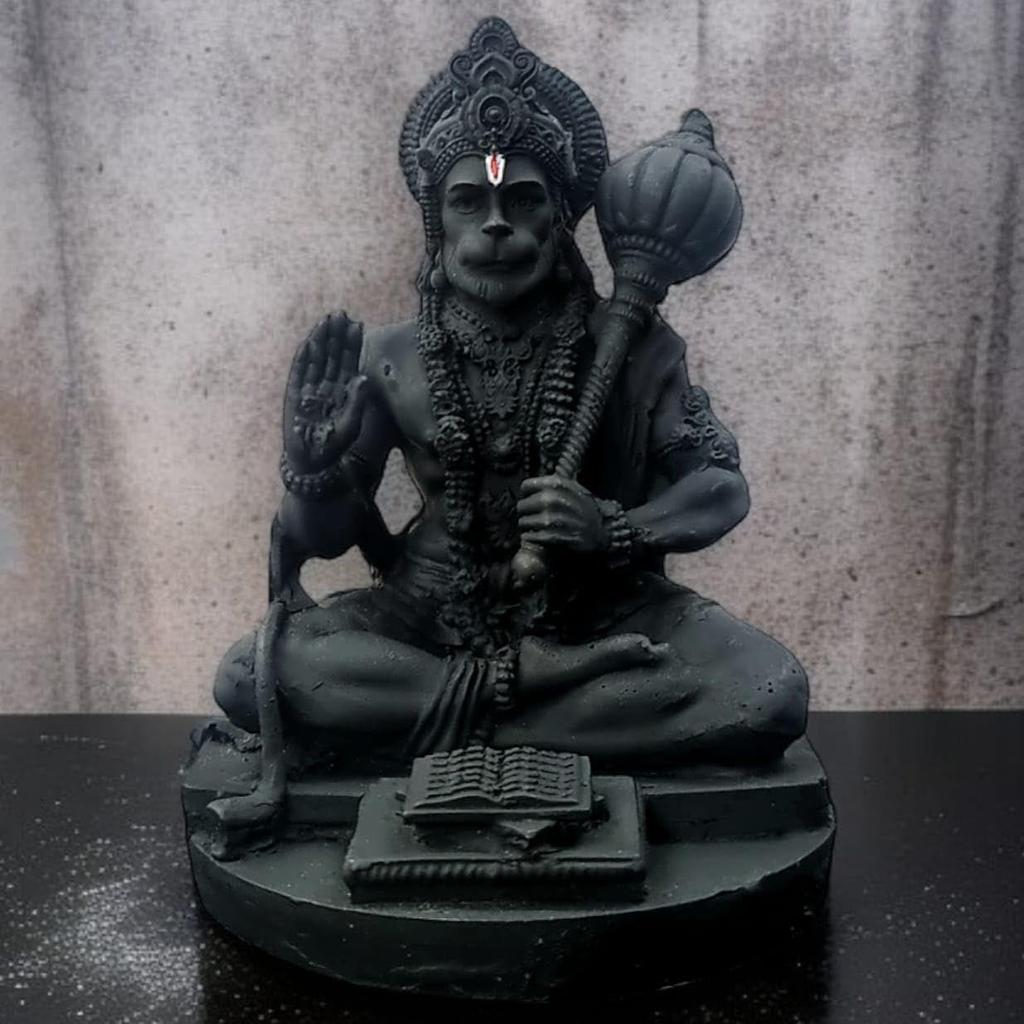 Resin Hanuman Ji Idol for Car Dashboard, Home & Office Desk - Bajrang Bali Murti for Protection from Negative Energy, Good Luck