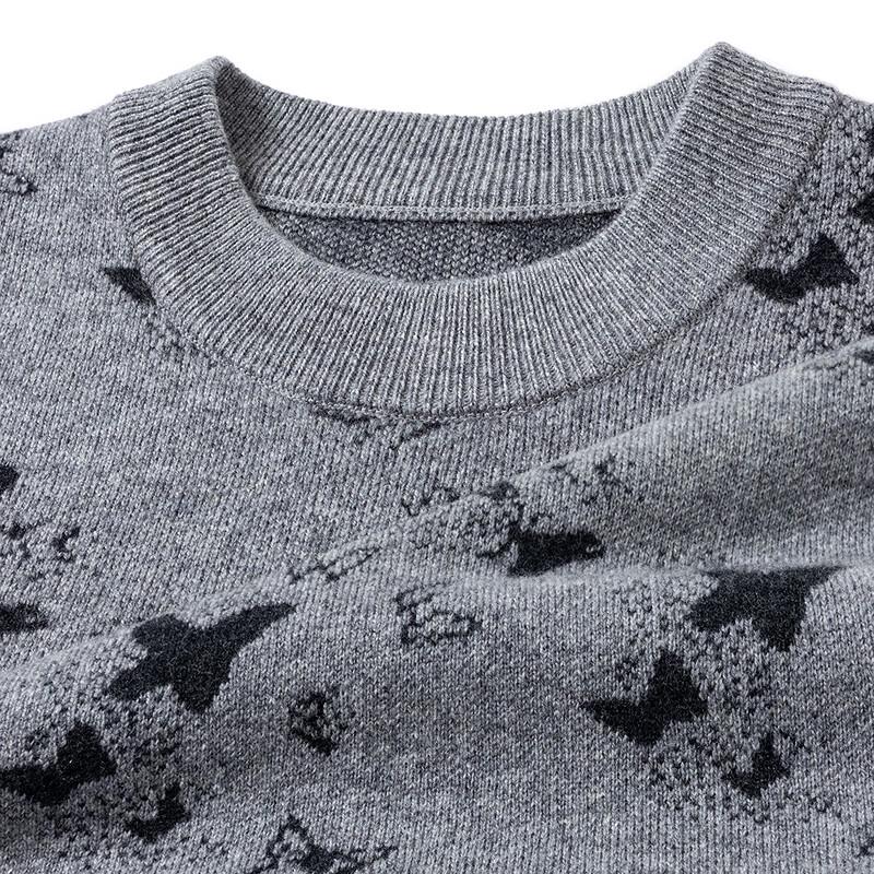 

FAPAI Men s Cashmere-Wool Blend Thick Knitted Sweater 2XL (54)