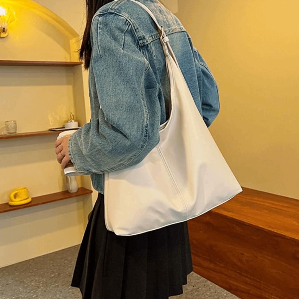 PU Women's Shoulder Bag Large Capacity Commute Shopping Bag Elegant Vintage Tote Bag  Travel