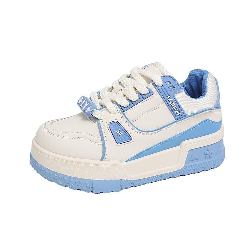 

Hot super women s sneakers dad shoes women s popular models this year s platform shoes new popular non-slip 2025 board shoes 40 синій