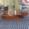 Women'S Soft First Layer Cowhide Copper Buckle Jeans Belt Leather Belt Retro Simple Fashion Brown 2024