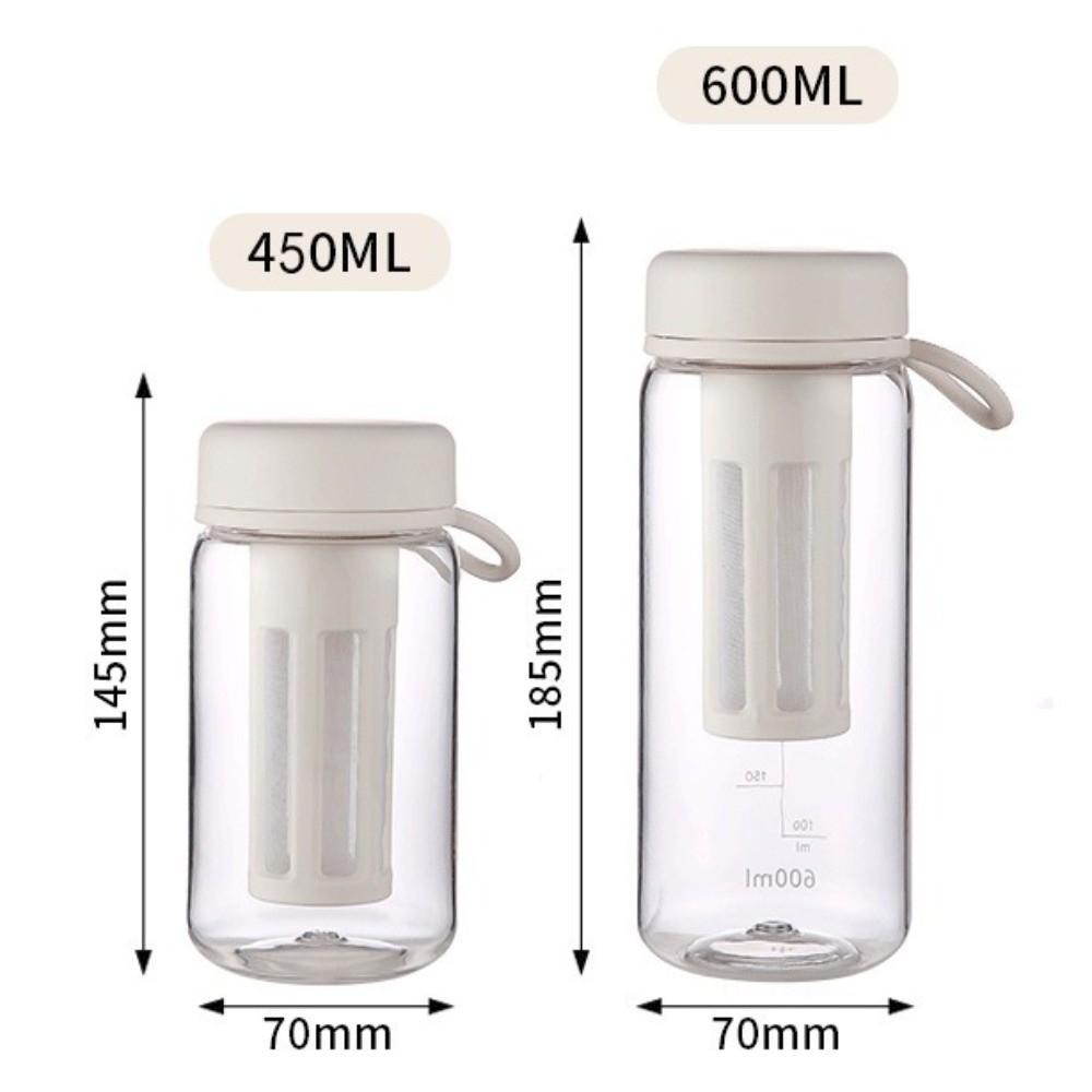 450/600ml Travel Tumbler PC Iced Coffee Infuser Portable Filter Cup