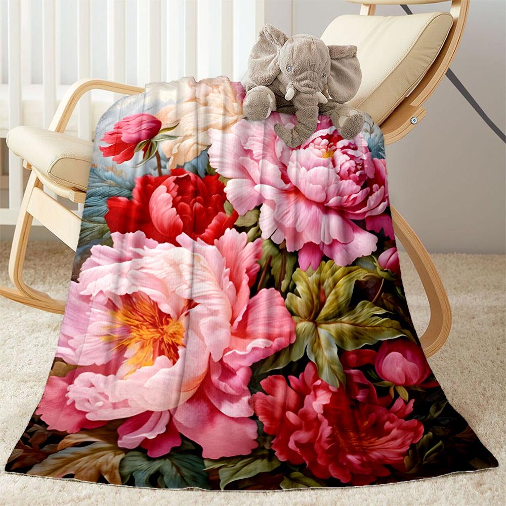 Stained Glass Rose Flannel Blanket,Lightweight,Office Blanket,Sofa Blanket,Comfortable Blanket