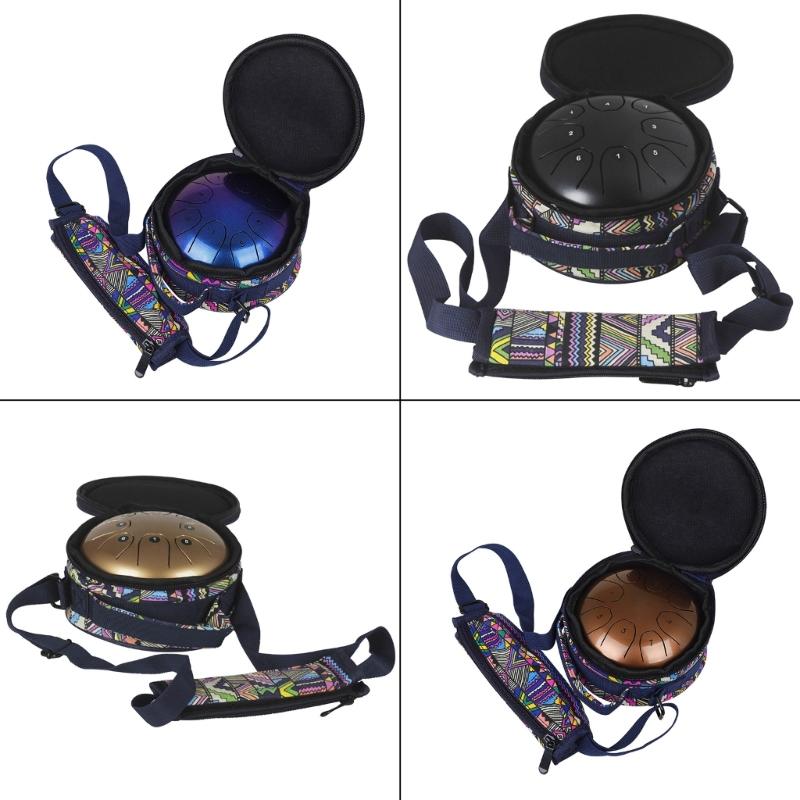 Compact Handheld Percussion Instrument Bag Stylish Ethnic Pattern, Durable Fabric, Shoulder Bag and Drum Storage Bags