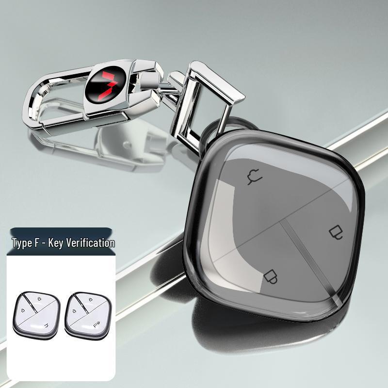 Wuling Bingo & Airev Clear Sky Car Key Covers: Transparent Full-Coverage Protective Shell