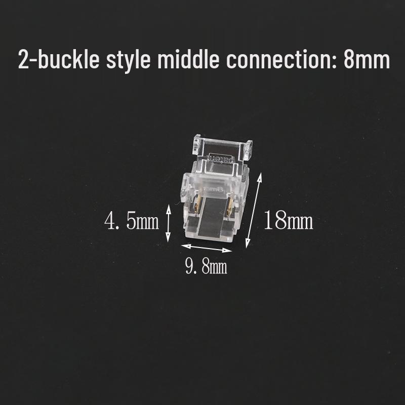 

LED Strip Light Connector for 2/3/4P COB/SMD - Corner No Dark Area Crystal Head