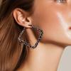 Lightweight Animal Pattern Geometric Dangle Earrings With Soft Flocking Finish Comfortable Wear Ear Accessories