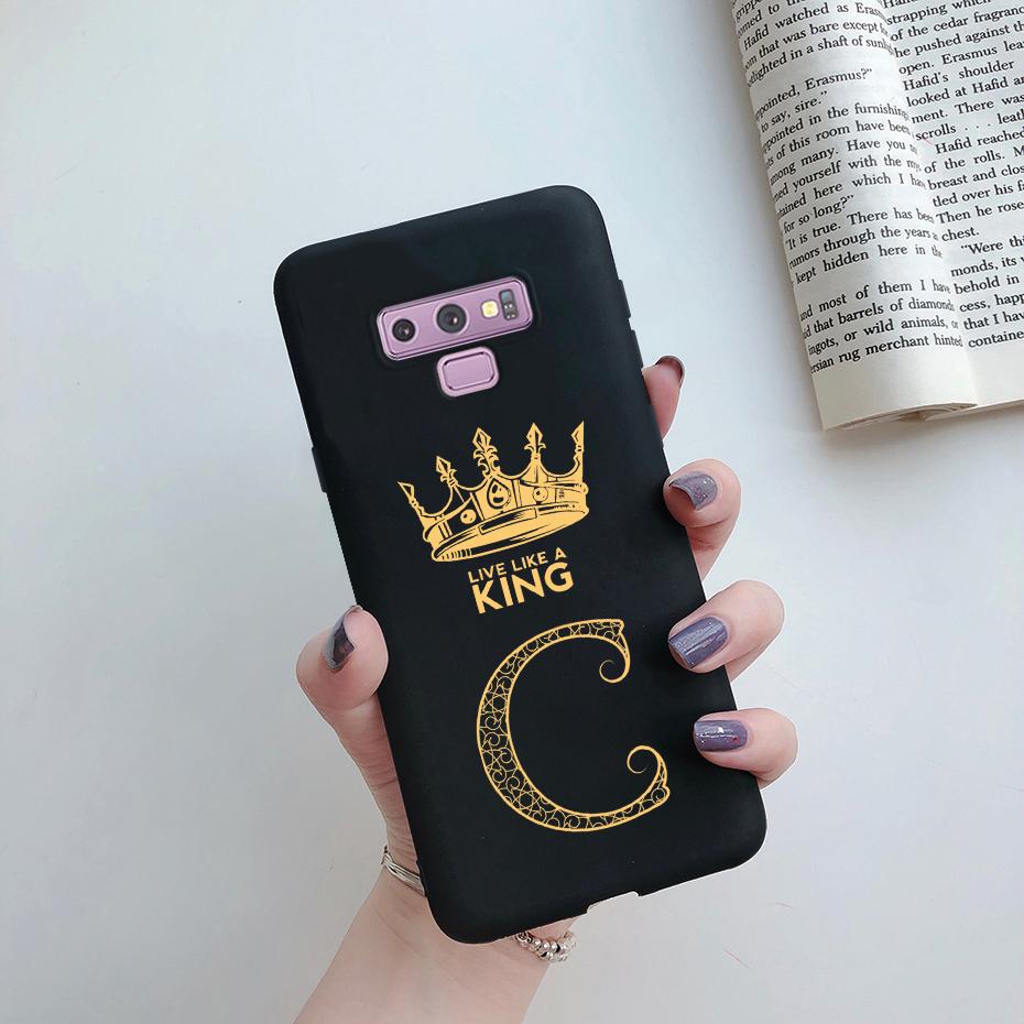Cute Crown Letters Phone Case For Samsung Galaxy Note 9 Shockproof Protective Back Cover for Galaxy Note9 Silicone Bumper Case