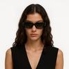 Celine Rectangular Sunglasses With Engraved Temples Women Sunglasses Black CL40282U5301A