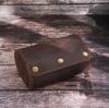 Retro Crazy Horse Leather Watch Box: Portable Travel Storage for Couples